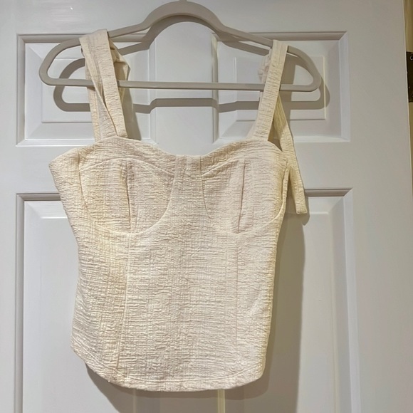 Maeve by Anthropologie corset style cream top - Picture 1 of 9